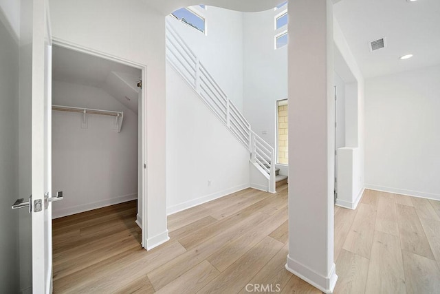 35806 Mccarthy St, Palm Desert, CA 92211 - staircase featuring wood finished floors, baseboards, and recessed lighting