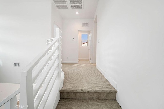 35806 Mccarthy St, Palm Desert, CA 92211 - staircase with carpet, baseboards, and recessed lighting