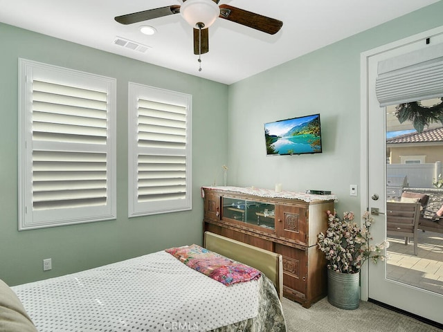 374 Ventasso Way, Fallbrook, CA 92028 - carpeted bedroom featuring a ceiling fan