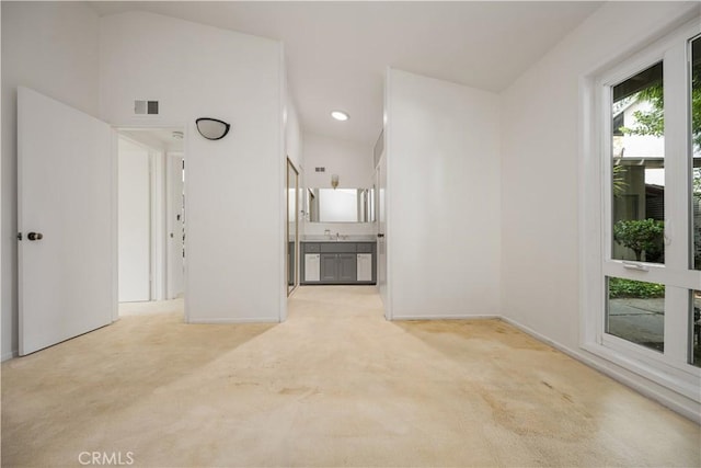 390 Peralta Ave, Long Beach, CA 90803 - empty room featuring light colored carpet, baseboards, and recessed lighting
