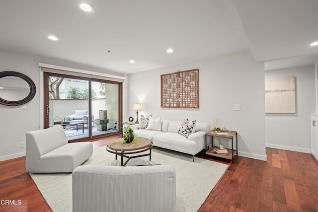 1000 E California Blvd Unit 108, Pasadena, CA 91106 - living area featuring baseboards, recessed lighting, and wood finished floors
