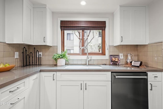 1000 E California Blvd Unit 108, Pasadena, CA 91106 - kitchen with dishwasher, a sink, white cabinets, and recessed lighting