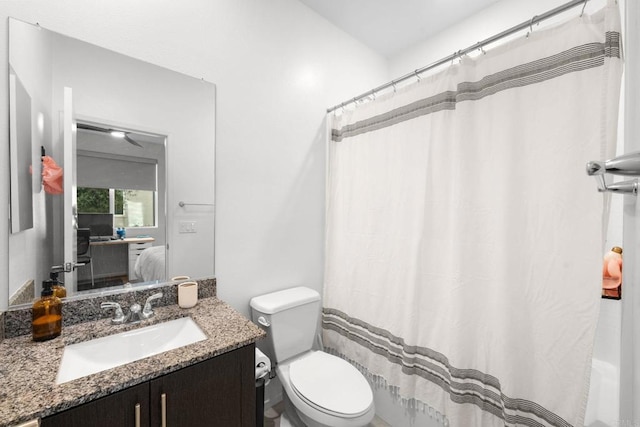 5485 Seacliff Pl Unit 106, San Diego, CA 92154 - bathroom featuring vanity, toilet, and a shower with curtain
