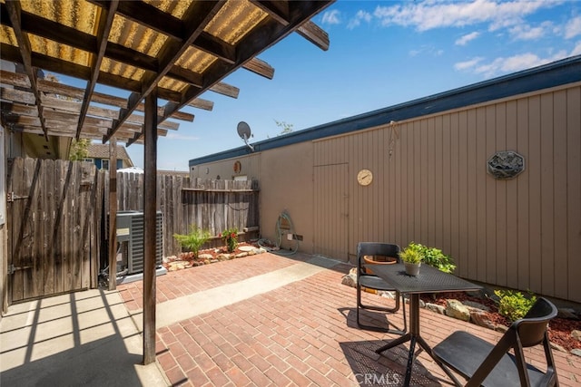 4418 Larwin Ave, Cypress, CA 90630 - view of patio featuring cooling unit and a pergola