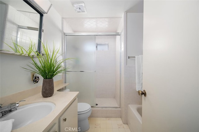 4418 Larwin Ave, Cypress, CA 90630 - bathroom with vanity, toilet, and a stall shower