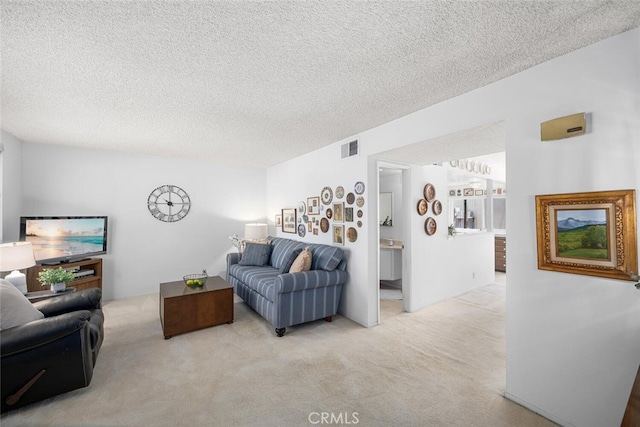 4418 Larwin Ave, Cypress, CA 90630 - living area with carpet floors and a textured ceiling
