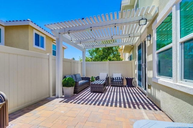 13217 Midnight Star Way, Lakeside, CA 92040 - view of patio featuring a pergola and an outdoor hangout area