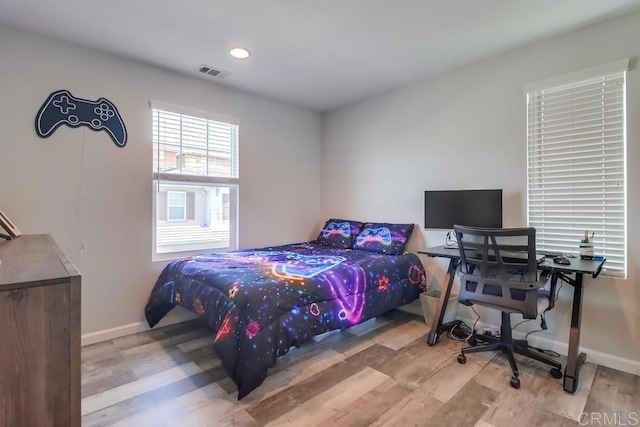 13217 Midnight Star Way, Lakeside, CA 92040 - bedroom with baseboards, wood finished floors, and recessed lighting