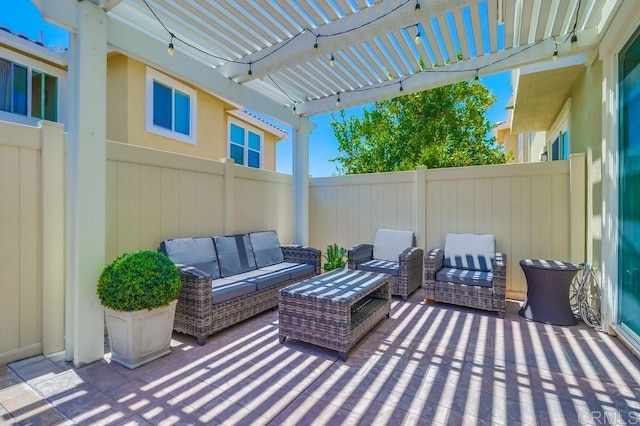 13217 Midnight Star Way, Lakeside, CA 92040 - view of patio with outdoor lounge area and a pergola