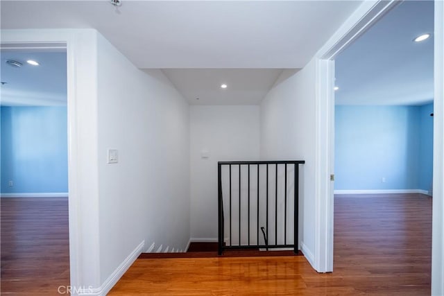 10894 Olinda St Unit 116, Sun Valley, CA 91352 - hall with wood finished floors, baseboards, and recessed lighting