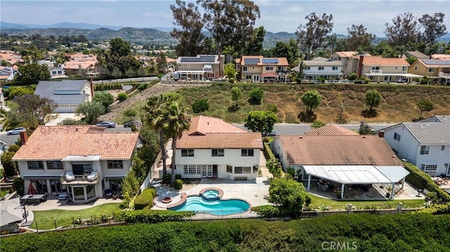 26611 Loma Verde, Mission Viejo, CA 92691 - aerial view of residential area with a pool area and a mountainous background
