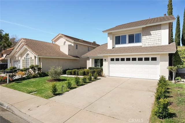 13 Lucero W, Irvine, CA 92620 - traditional-style house with driveway, an attached garage, a front yard, and stucco siding