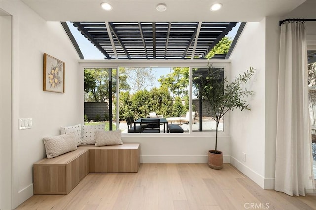 13 Lucero W, Irvine, CA 92620 - living area with baseboards, wood finished floors, and recessed lighting