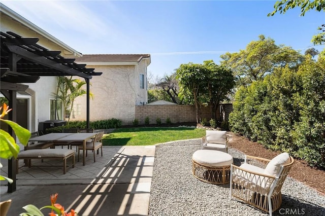 13 Lucero W, Irvine, CA 92620 - view of patio / terrace with a pergola and outdoor dining space