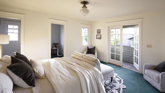 1813 Wayne Ave, South Pasadena, CA 91030 - carpeted bedroom featuring access to outside and multiple windows