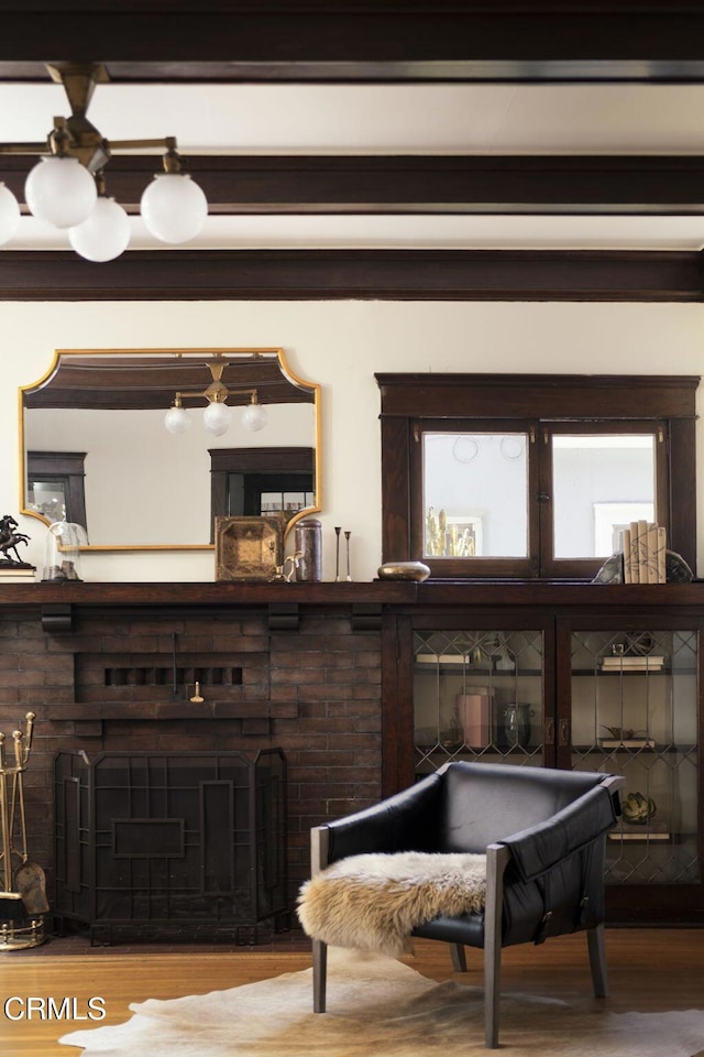1813 Wayne Ave, South Pasadena, CA 91030 - living room with wood finished floors and a fireplace