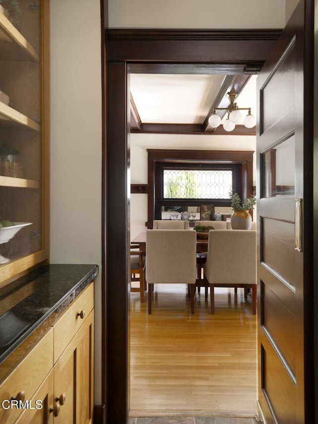 1813 Wayne Ave, South Pasadena, CA 91030 - kitchen featuring light wood-type flooring and dark countertops