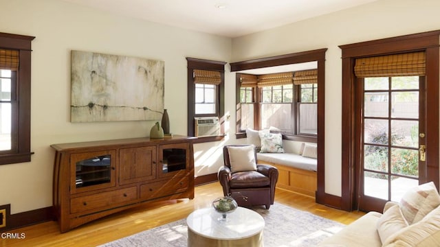 1813 Wayne Ave, South Pasadena, CA 91030 - living area featuring light wood finished floors and cooling unit