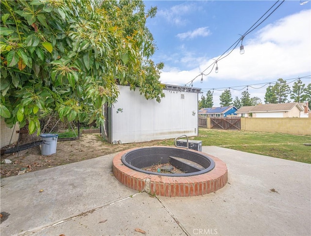 17915 Los Vasos St, Fountain Valley, CA 92708 - view of patio / terrace with an outdoor fire pit