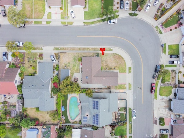 17915 Los Vasos St, Fountain Valley, CA 92708 - aerial view of residential area with a pool area