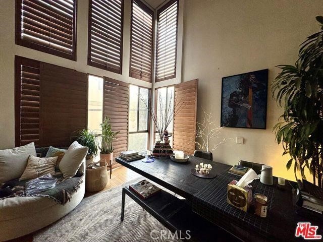 14 Mast St Unit 1, Marina Del Rey, CA 90292 - office featuring wood finished floors and a towering ceiling