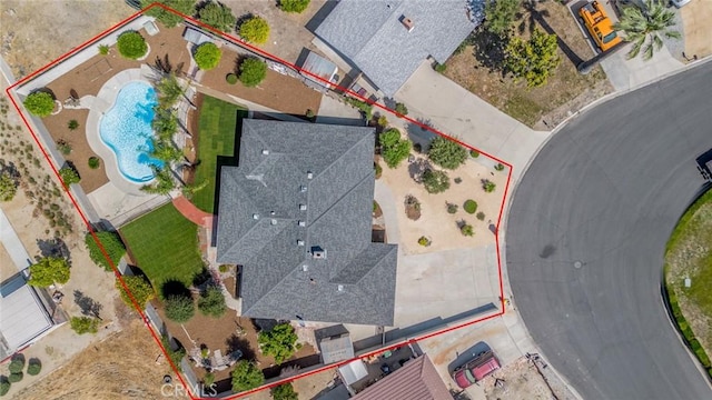25810 San Felipe Dr, Hemet, CA 92544 - view of property location featuring property boundaries highlighted and a pool