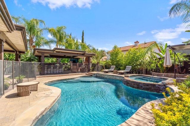 8550 Alexandria St, Riverside, CA 92508 - view of swimming pool featuring a patio and a pool with connected hot tub