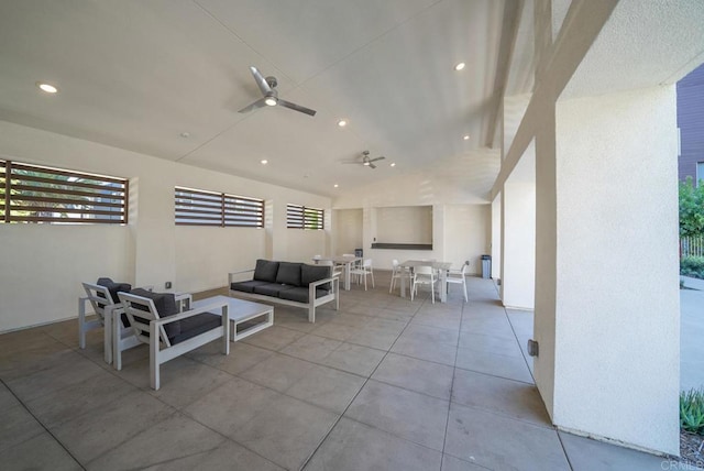 3001 Bravo Loop Unit 1, Chula Vista, CA 91915 - view of patio featuring an outdoor hangout area, outdoor dining space, and a ceiling fan
