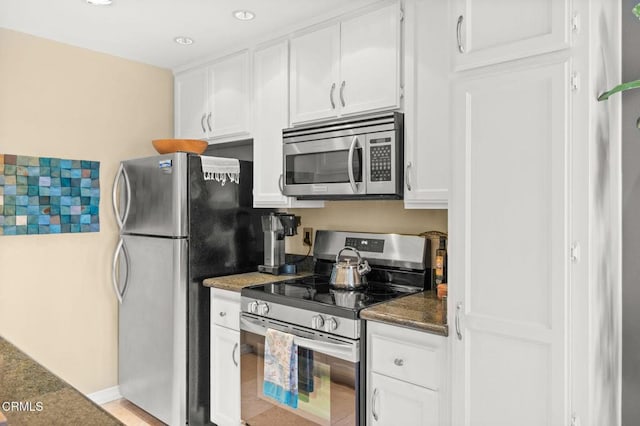 2623 Antonio Dr Unit 104, Camarillo, CA 93010 - kitchen featuring stainless steel appliances, white cabinetry, and recessed lighting