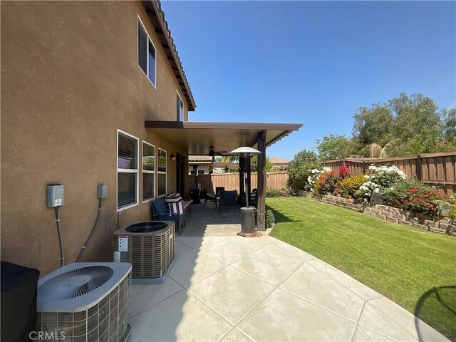 31728 Pompei Ln, Winchester, CA 92596 - view of patio / terrace featuring cooling unit and a ceiling fan