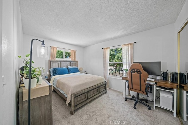 40901 Gibbel Rd, Hemet, CA 92544 - carpeted bedroom with an office area and a textured ceiling