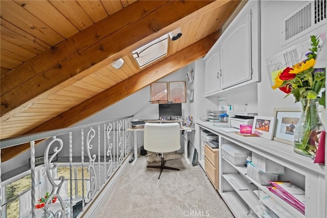 40901 Gibbel Rd, Hemet, CA 92544 - office featuring wooden ceiling and light carpet