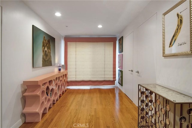 3721 Glenridge Dr, Sherman Oaks, CA 91423 - entryway with wood finished floors, recessed lighting, and baseboards