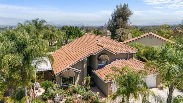 10750 Orchard View Ln, Riverside, CA 92503 - view from above of property with mountains