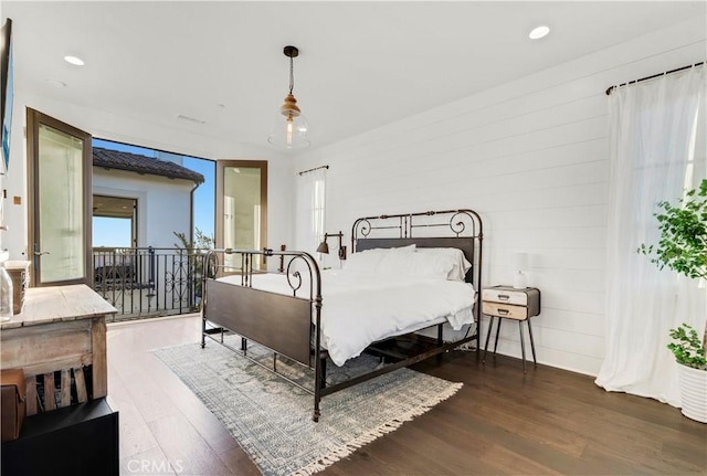 101 Via Almodovar, San Clemente, CA 92672 - bedroom with wood finished floors, recessed lighting, and access to outside