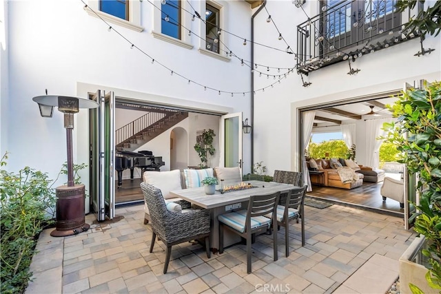 101 Via Almodovar, San Clemente, CA 92672 - view of patio / terrace with outdoor dining space and a balcony