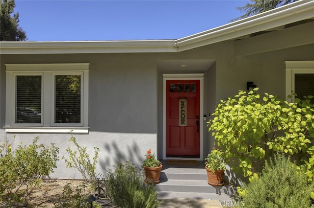 7235 Estepa Dr, Tujunga, CA 91042 - doorway to property with stucco siding