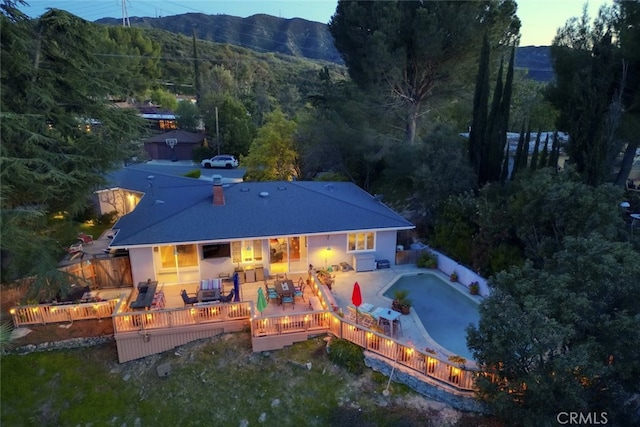 7235 Estepa Dr, Tujunga, CA 91042 - view from above of property with a mountainous background