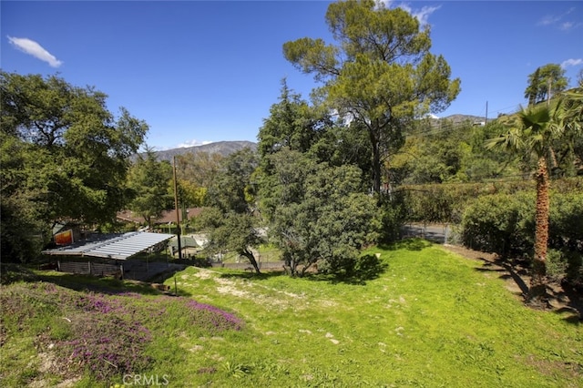 7235 Estepa Dr, Tujunga, CA 91042 - view of grassy yard featuring a mountain view