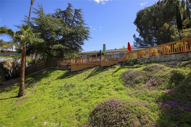 7235 Estepa Dr, Tujunga, CA 91042 - view of yard featuring a deck