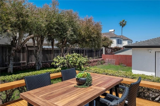 1108 Stanford Ave, Redondo Beach, CA 90278 - deck with outdoor dining area and a fenced backyard