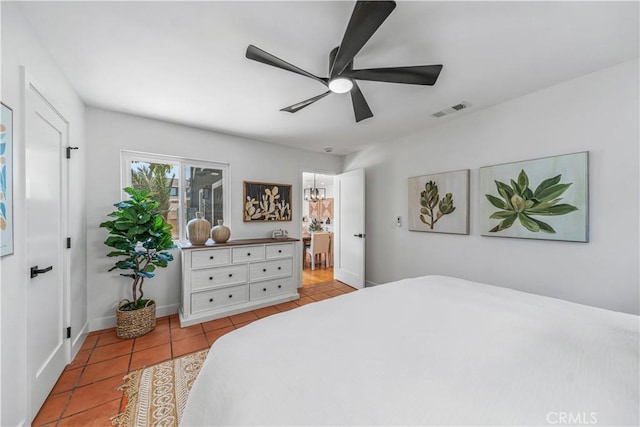 1848 Lave Ave, Long Beach, CA 90815 - bedroom featuring tile patterned flooring and a ceiling fan