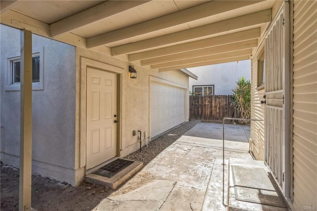 390 E 4th St, San Bernardino, CA 92410 - entrance to property featuring stucco siding