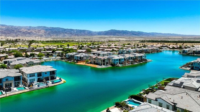43228 Bacino Ct, Indio, CA 92203 - aerial perspective of suburban area with a water and mountain view