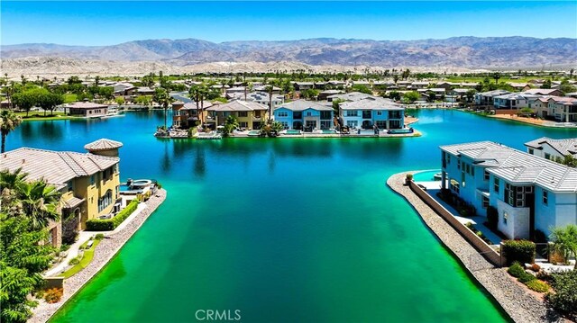 43228 Bacino Ct, Indio, CA 92203 - aerial view of residential area featuring a water and mountain view