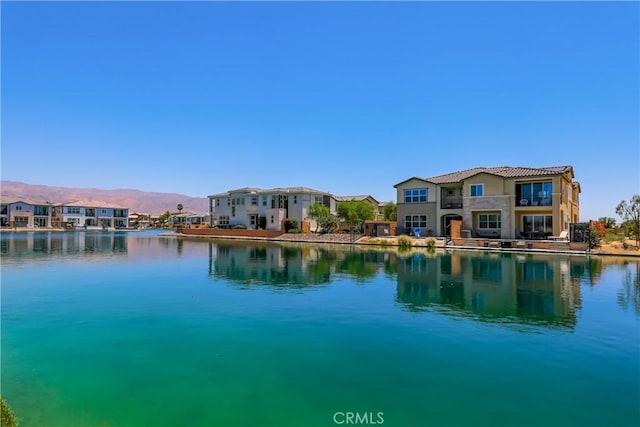 43228 Bacino Ct, Indio, CA 92203 - water view featuring a mountain backdrop and nearby suburban area