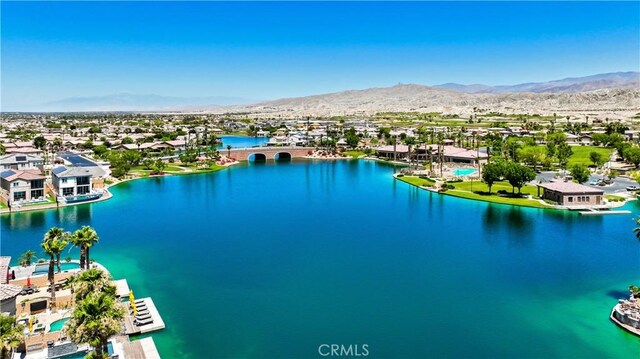 43228 Bacino Ct, Indio, CA 92203 - aerial perspective of suburban area featuring a water and mountain view