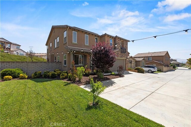 29015 Ridgecrest Ct, Valencia, CA 91354 - view of front of property with stucco siding, concrete driveway, and a residential view