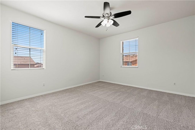 29015 Ridgecrest Ct, Valencia, CA 91354 - spare room featuring carpet, baseboards, and a ceiling fan