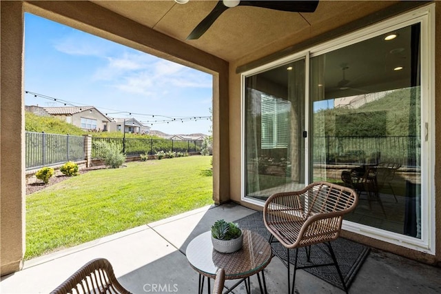 29015 Ridgecrest Ct, Valencia, CA 91354 - view of patio featuring ceiling fan